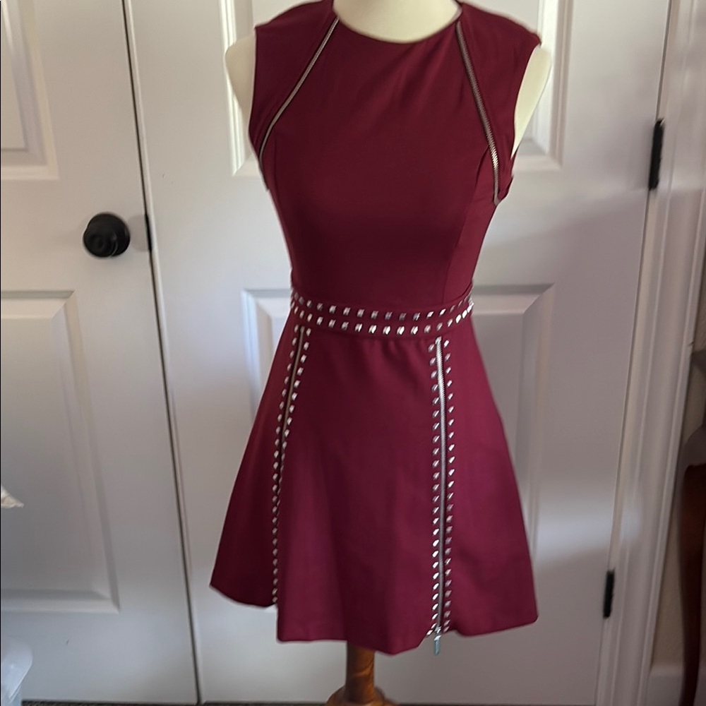 NWT Michael Kors Dark Brandy (burgundy) dress size petite small